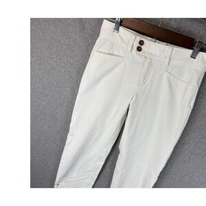 Bogner Designer‎ White Lace Up Ankle Crop Pants Womens Size US 4 Stylish Preppy